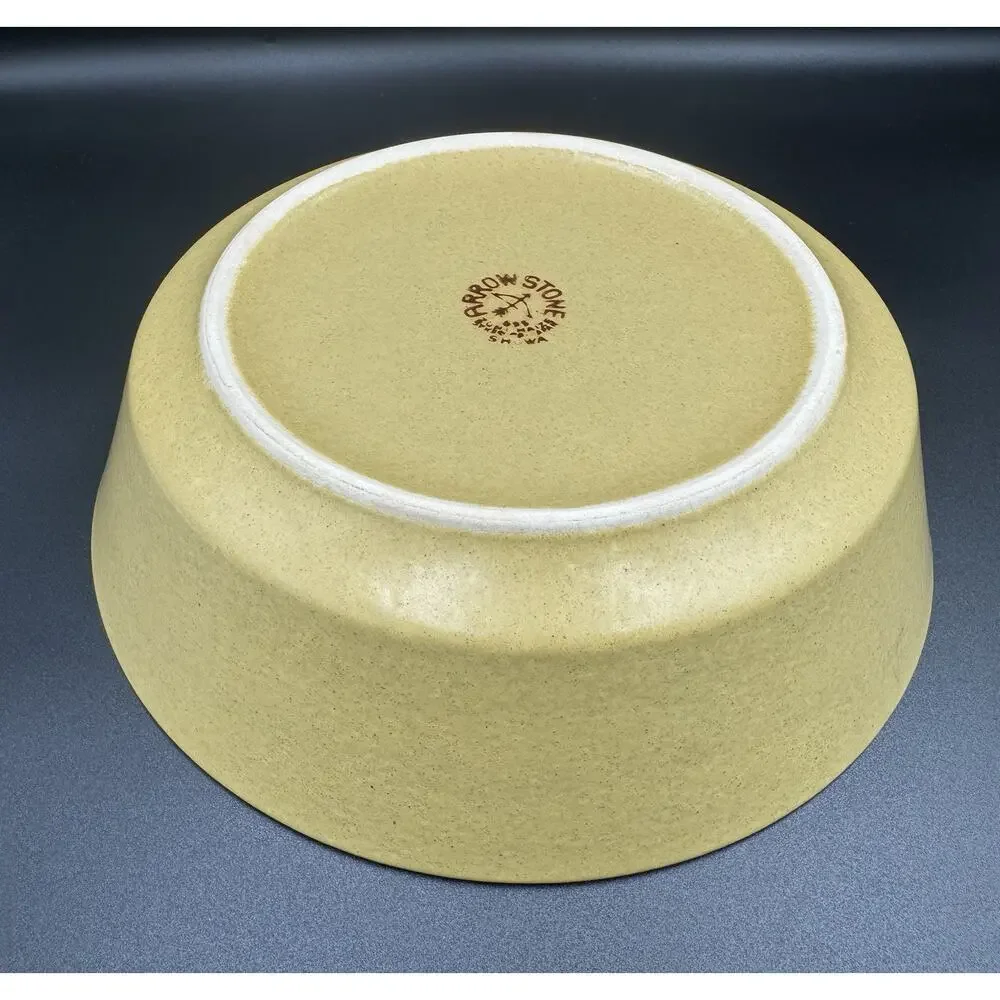 Vintage Apache Gold Stoneware Bowl – Arrowstone by Kasuga Japan – 9.5” Wide